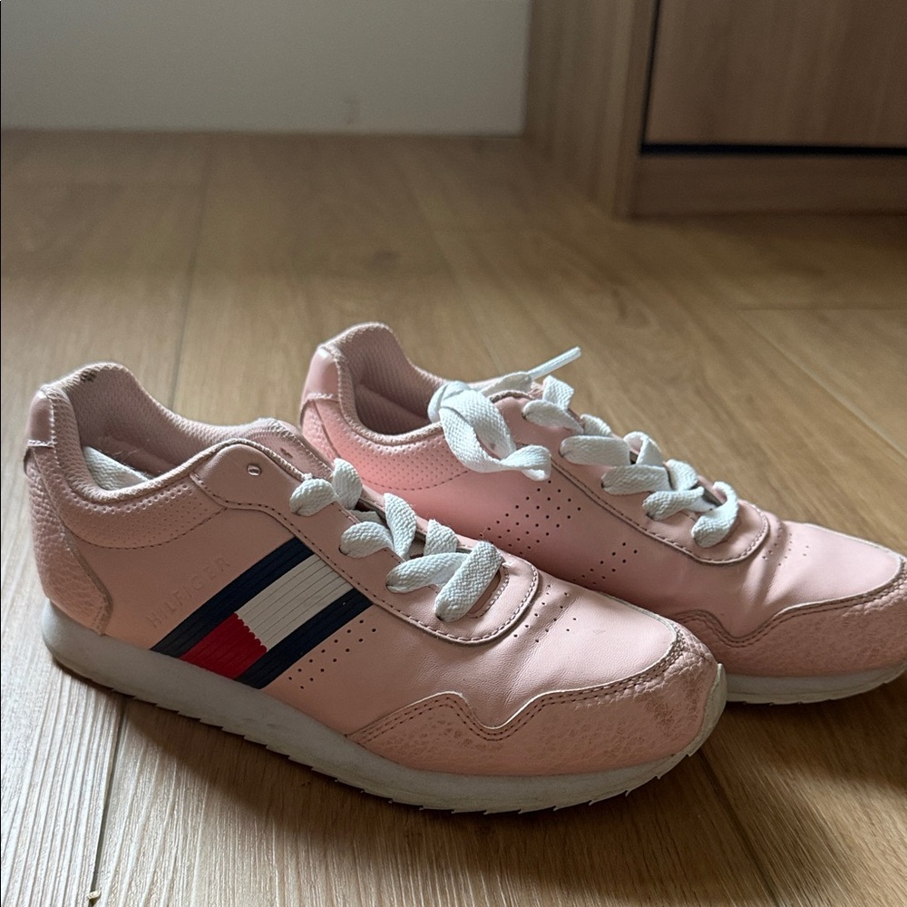 Tommy Hilfiger Pink and White Kids Sneakers
